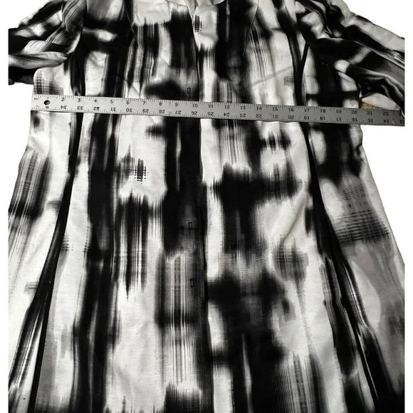 Chicos White Black Blazer Lined Hook & Eye Shoulder Pads Size 2 Large 10/12 - Picture 7 of 9